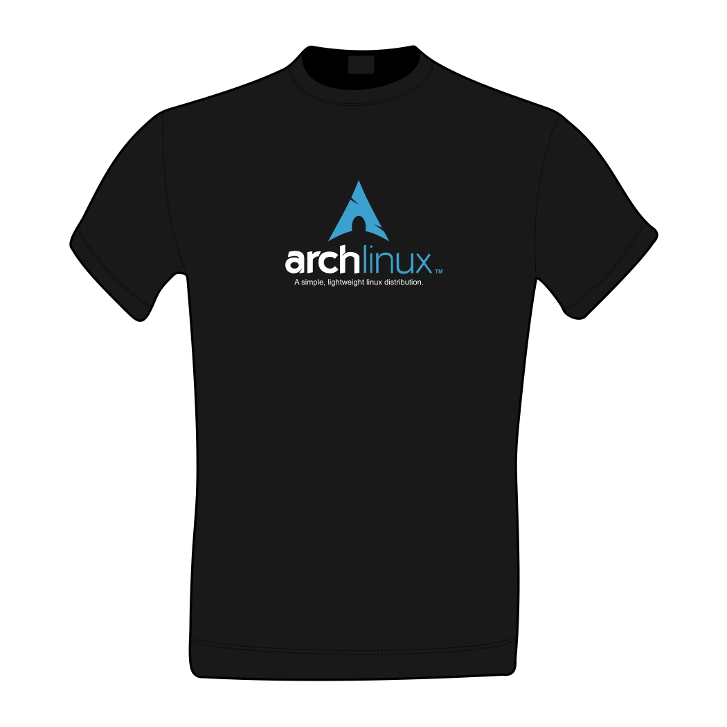 archlinux Herren T-Shirt (Logo oben mit Text)